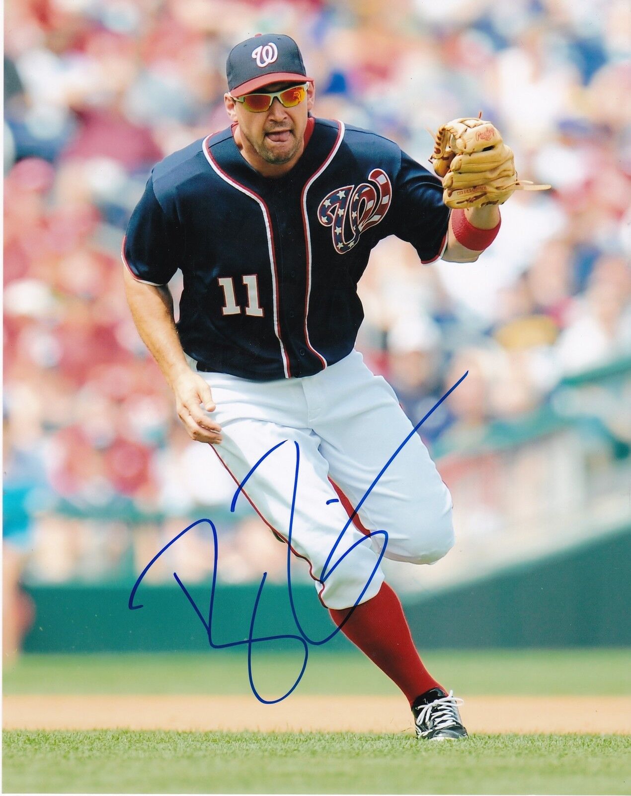 RYAN ZIMMERMAN WASHINGTON NATIONALS ACTION SIGNED 8x10