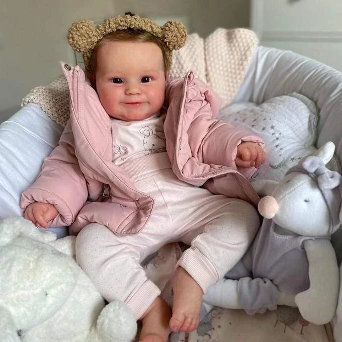  20'' Kleine Leslie Süße Reborn Baby Puppe -Realistisch und Süße ( mit Stimm- und Herzmodul) - RSDP-Rebornbabypuppen-Rebornbabypuppen.de®