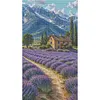 Lavender Fields In Alps-14CT Stamped Cross Stitch 65*110cm/25.59*43.31in(Big Size)