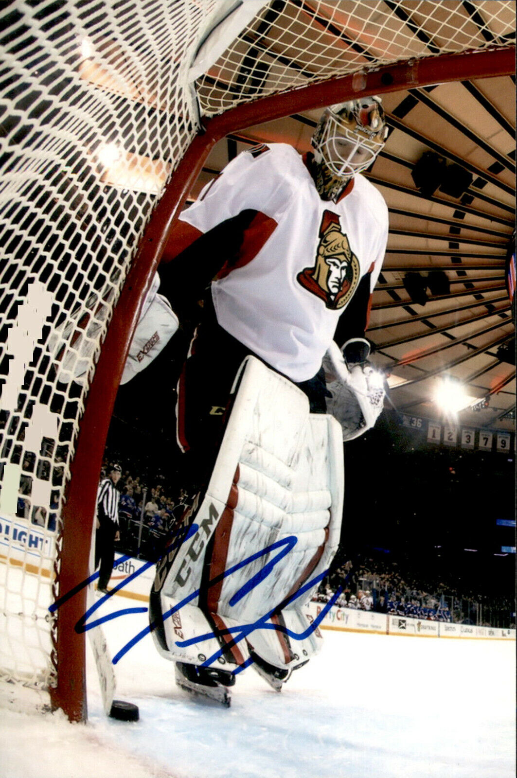 Mike Condon SIGNED 4X6 Photo Poster painting OTTAWA SENATORS #12