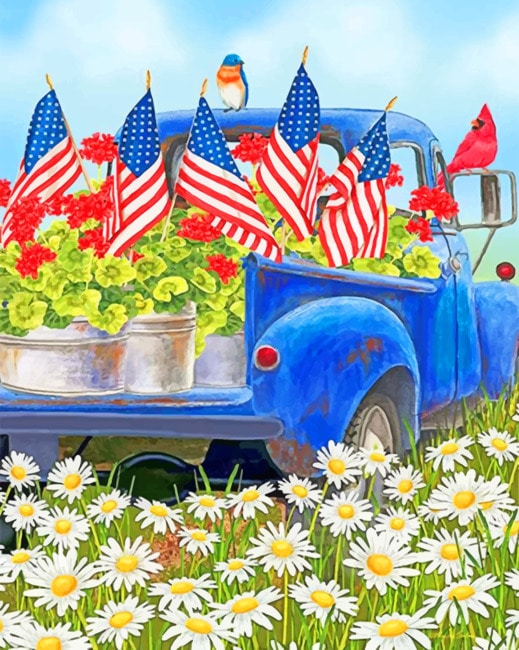 

Truck Floral Garden – Paint By Numbers - 40*50CM, 501 Original