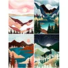 4Pcs/set Diamond Painting-DIY Full Round Drill Landscape(40*30 CM)