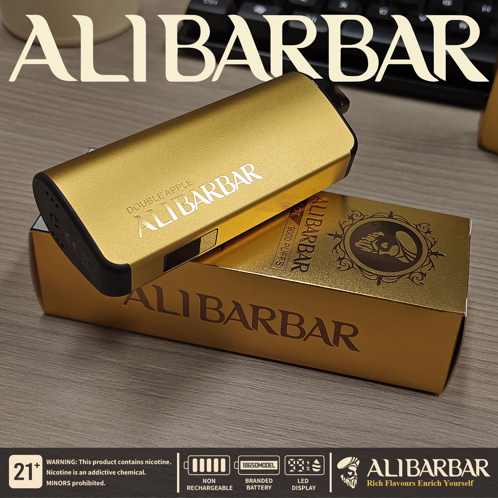 Alibarbar Ingot 9000 Puffs Disposable Vape Wholesale Alibarbar OPVape