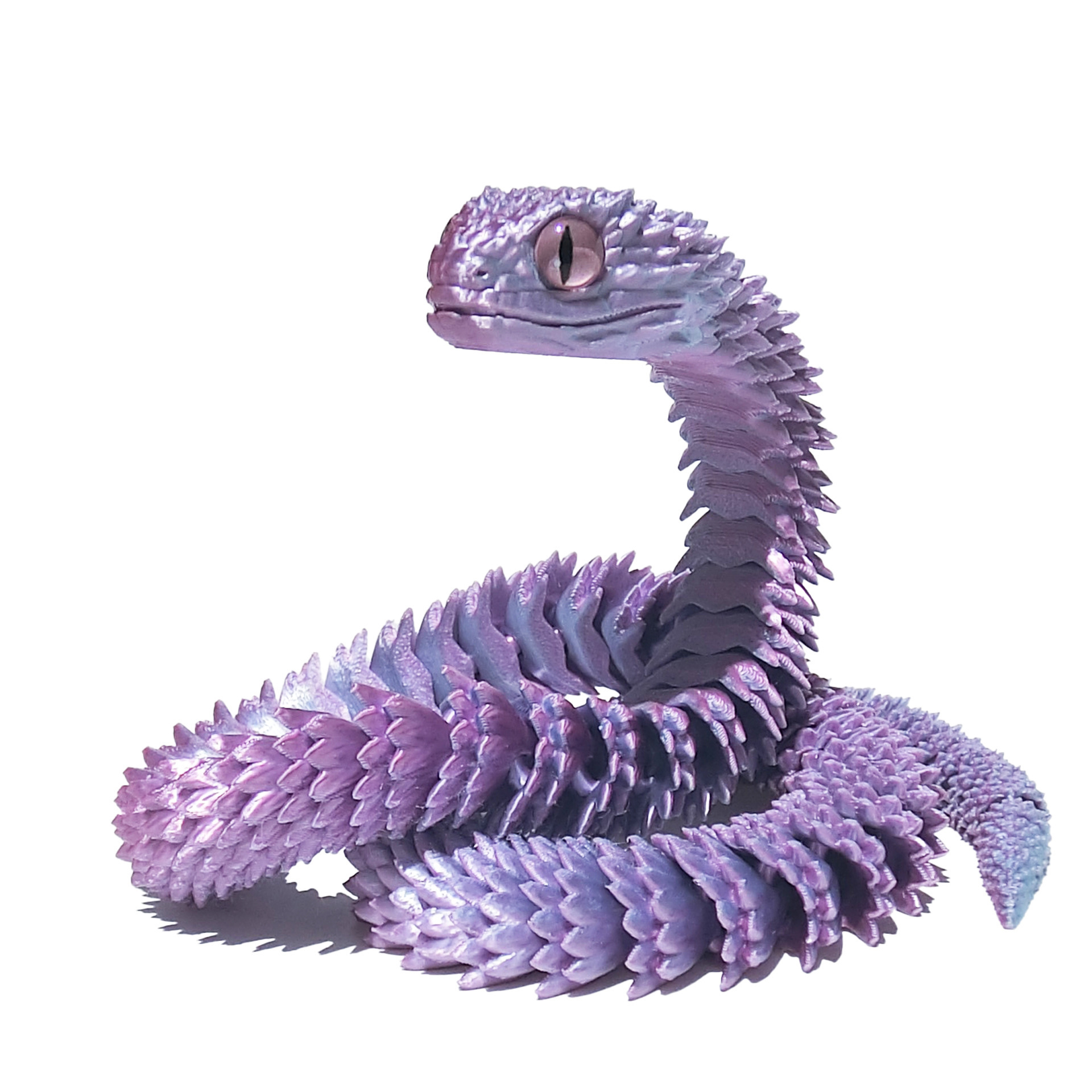 Tegooe 3D Printed Articulated Snake Figurine - Flexible Desktop Ornament