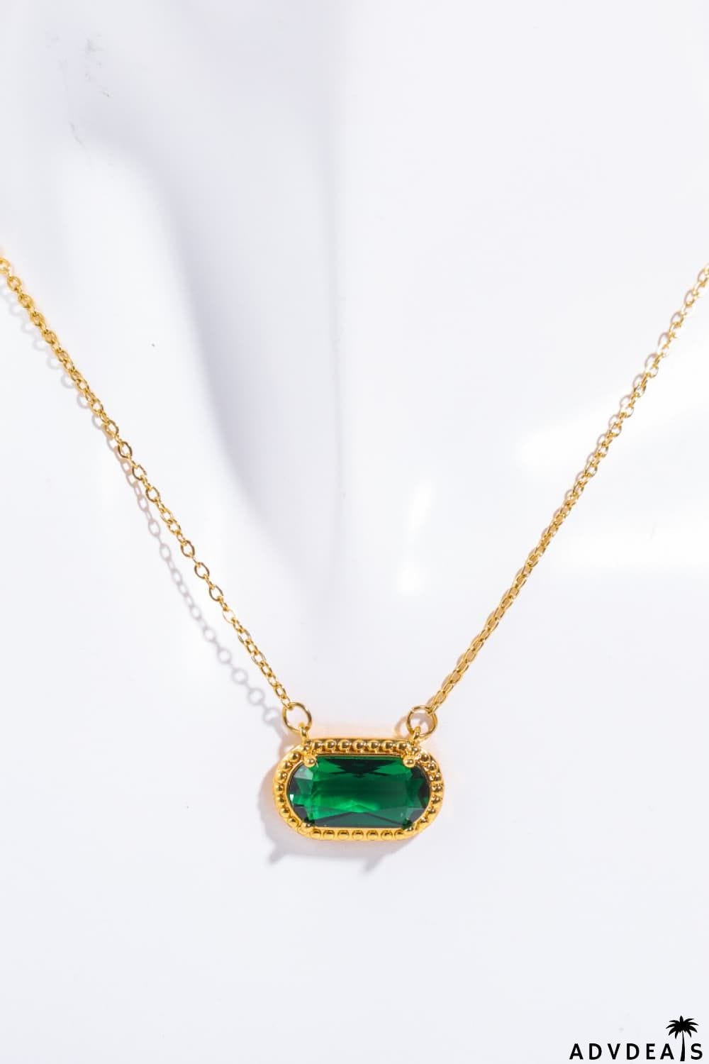 Copper 14K Gold Pleated Pendant Necklace