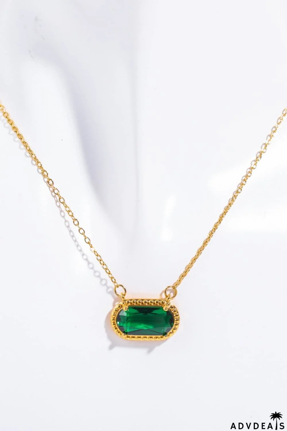 Copper 14K Gold Pleated Pendant Necklace