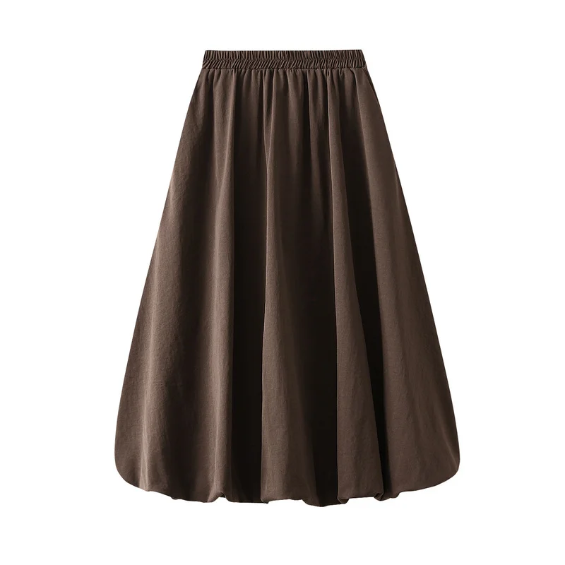 Nigikala Nigikala And Korean Vintage Flower Tacarflies Lantern Skirts Women's Autumn Lazy Casual A-Word Balloon Pample Skirt 2223