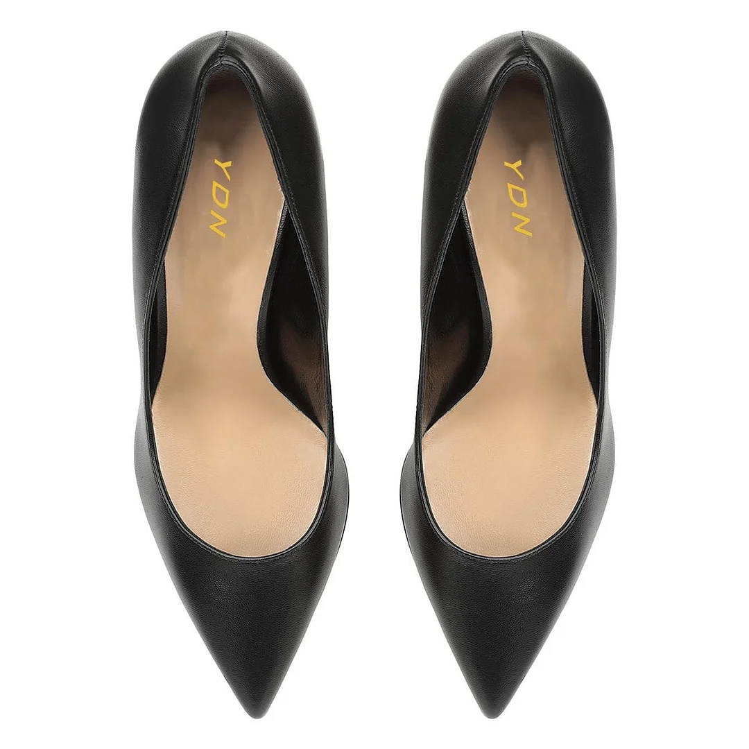 Women's Rhinestone Sculptural Heel Pointed Toe Dressy Black Pumps