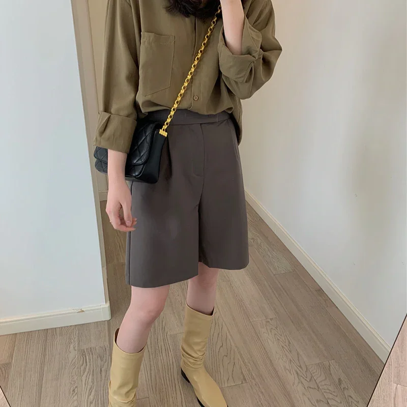 Slim High Waist Wide Legs Versatile Pants