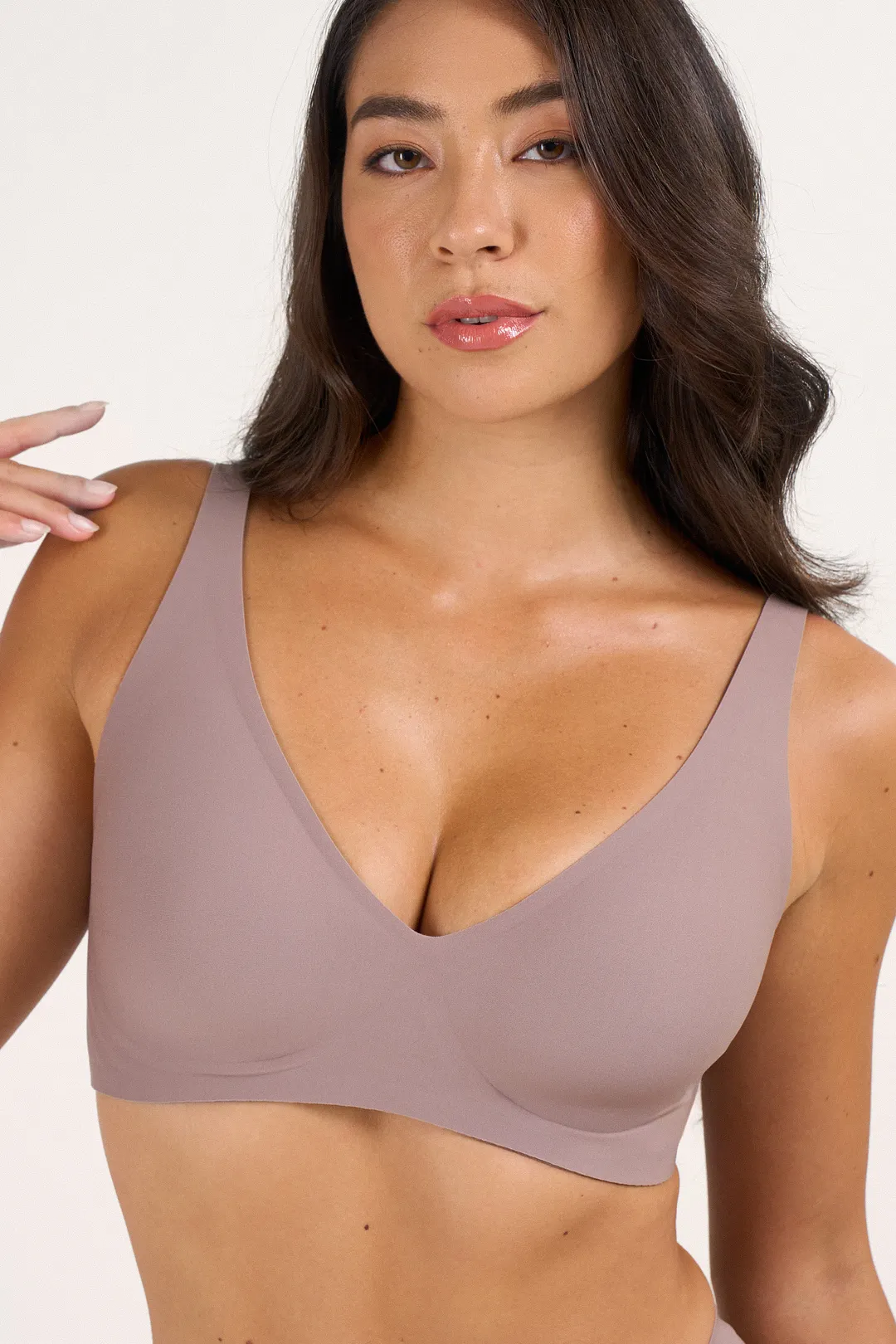 Deep V Push-Up Seamless Wireless Jelly Bra