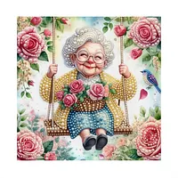 Rose Garden Grandmother - Pearls Painting