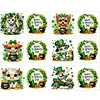 6PCS Diamond Painting St. Patrick's Day Animal Greeting Cards Postcards with Envelopes