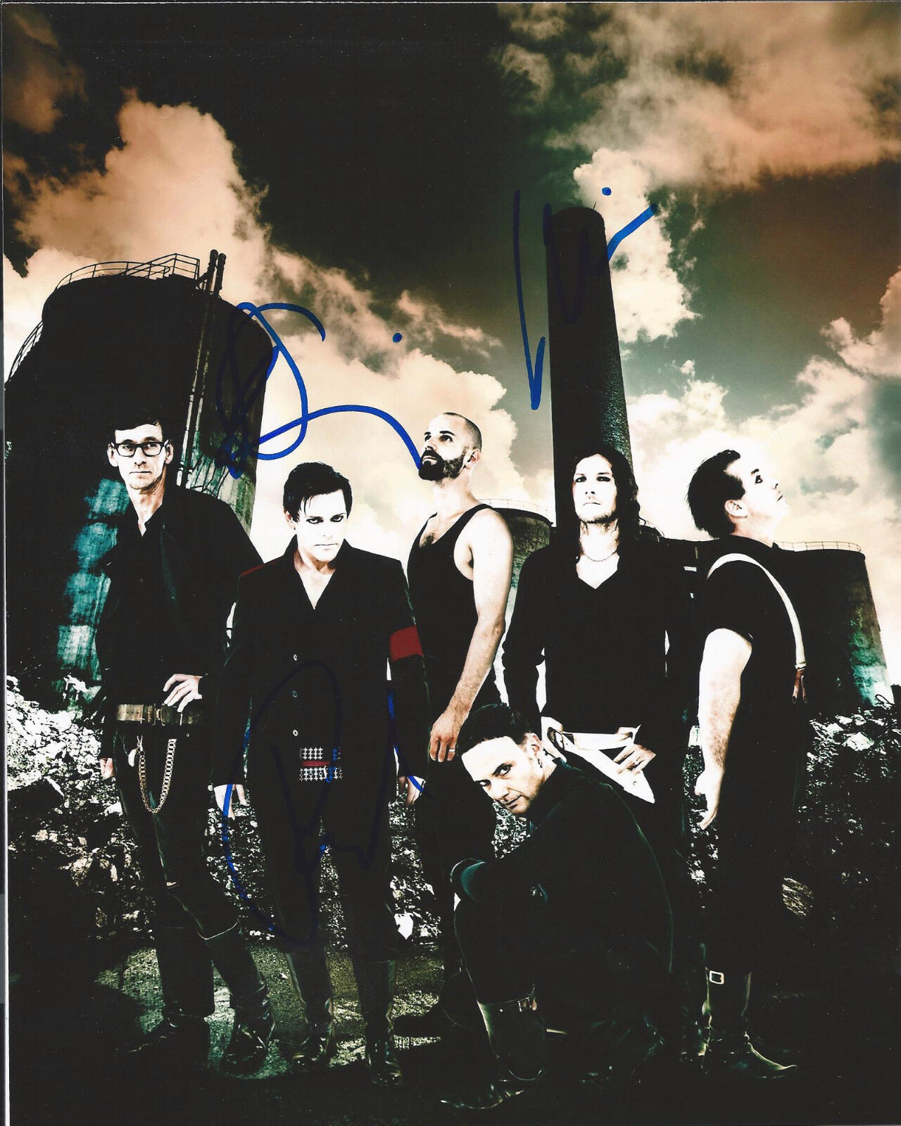 RAMMSTEIN BAND SIGNED 8X10 Photo Poster painting X3 OLLIE PAUL CHRISTOPH RARE GERMANY ROCK