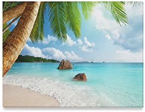 Delighin Wall Art Modern Giclee Canvas Prints Ocean Beach?Sycamore Tree Pictures Prints on Canvas Wall Art for Home Office Corridor Office Living Room Bedroom Decor Wall Art - Size 16 inch x12 inch