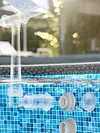 2Pcs Pool Fountain Adapter Set 1 Male 1 Female Ground Pool Fountain Adapters Non-Slip ABS Swimming Pools Equipment Pools Waterfall Connector For SummerWave & Funsicle