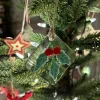Ornement suspendu de d&eacute;coration d'arbre de No&euml;l en verre
