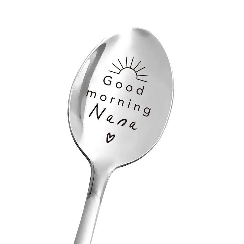 Fashion Letter Stainless Steel Spoon