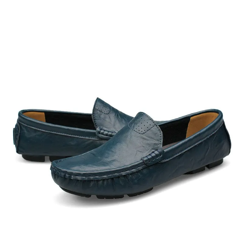 DEKABR Big Size 39~48 High Quality Genuine Leather Men Shoes Soft Moccasins Loafers Fashion Brand Men Flats Comfy Driving Shoes