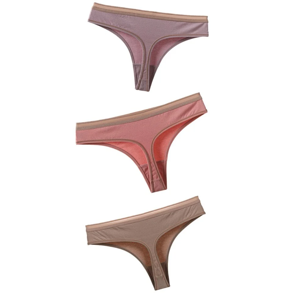 Sexy Cotton Women Thongs Panties Fashion Soft Solid Bow Seamless G-String For Women Underwear Female Lingerie Briefs Underpants