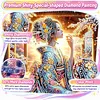 5D DIY Diamond Art Painting Kit Partial Drill(Sakura Pavilion Beauty)