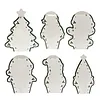 6pcs DIY Pearl Diamond Painting Christmas Cards Set&ndash; Freestanding 3D Holiday Greeting Cards with Writable Back, Festive Table Display Decor