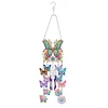 DIY Diamond Painting Double Sided 3D Wind Chime Flower Butterfly Pendant Hanging Kits