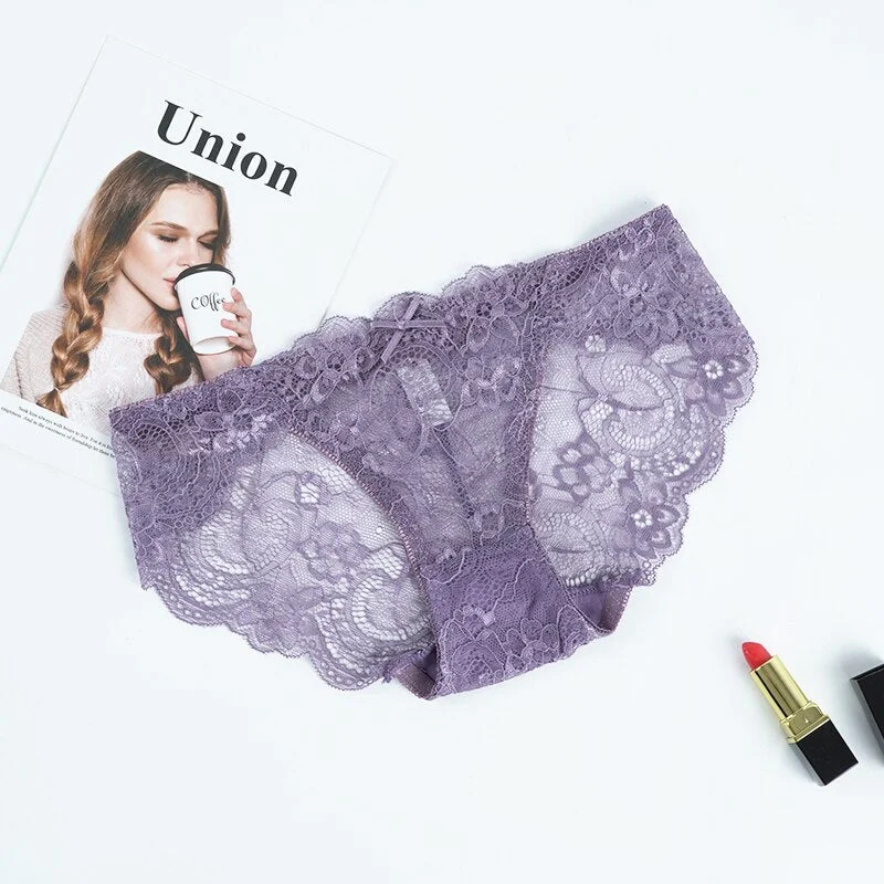 Sexy Lace Panties Women Underwear M-XL Hollow New Briefs Soft 2020 Female Lingerie Floral Ladies Underpants Panties