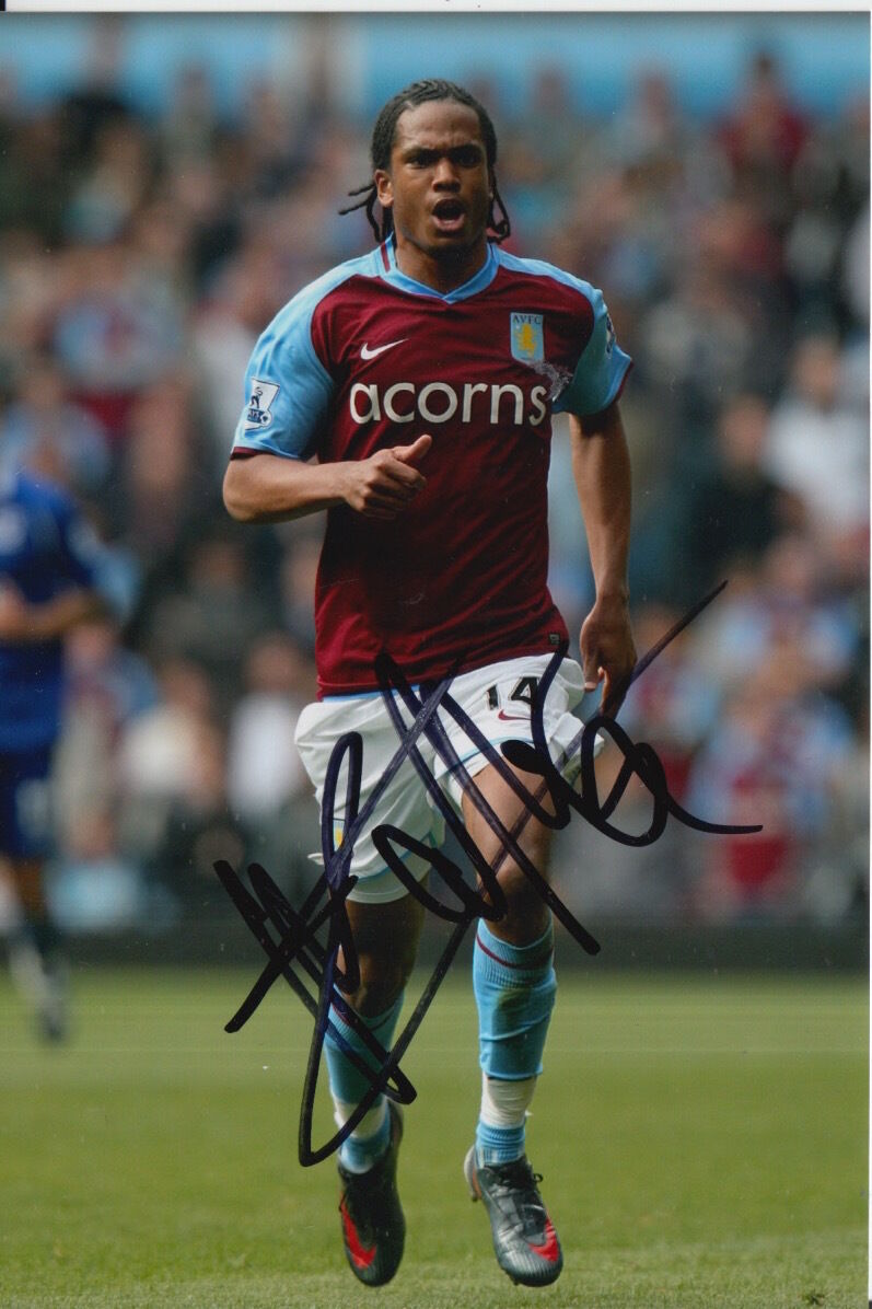 ASTON VILLA HAND SIGNED NATHAN DELFOUNESO 6X4 Photo Poster painting.