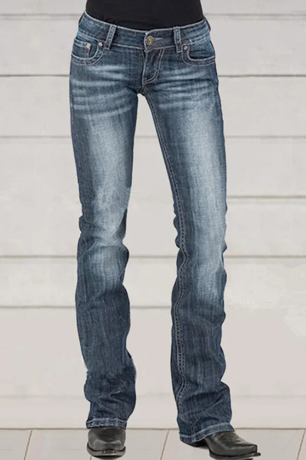 Vintage Frayed Distressed Jeans