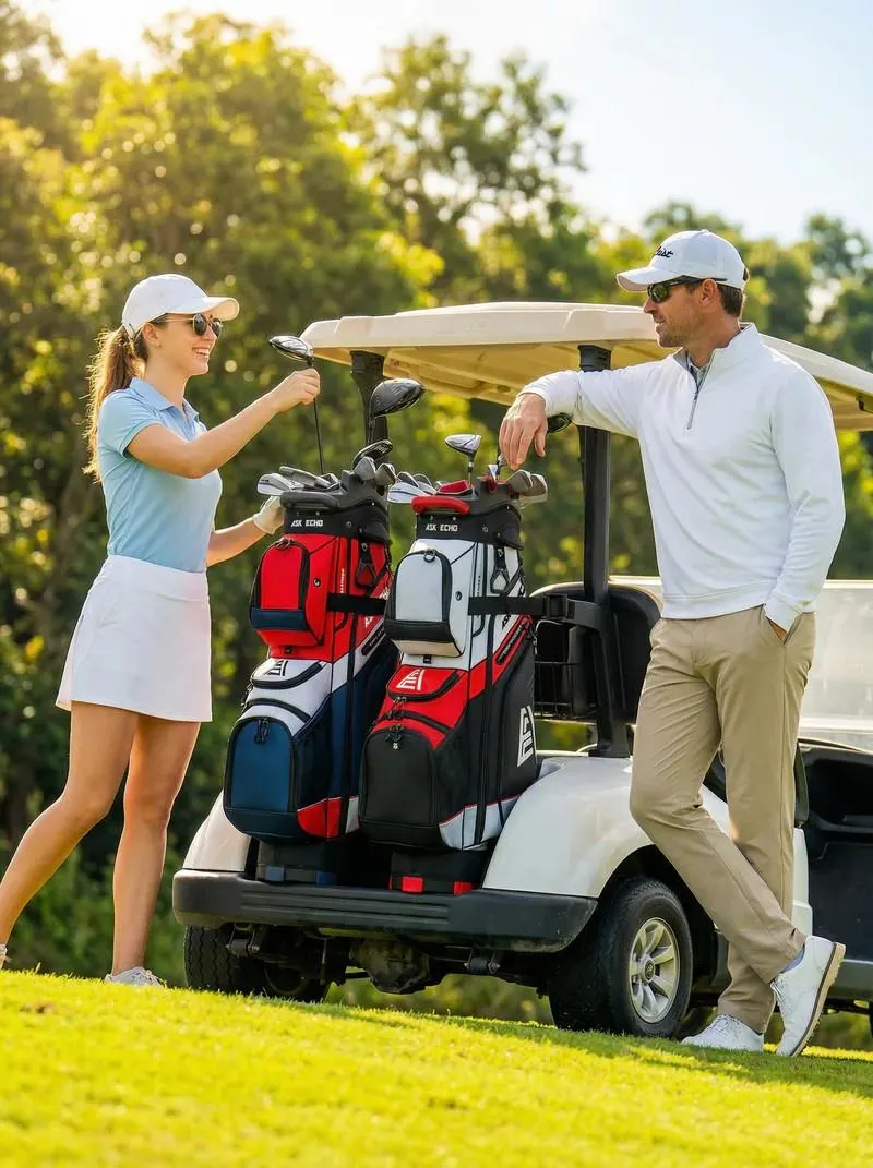Ask Echo Golf T-LOCK Cart Bag 14 Way Organizer Dividers Quiet Golf Bag