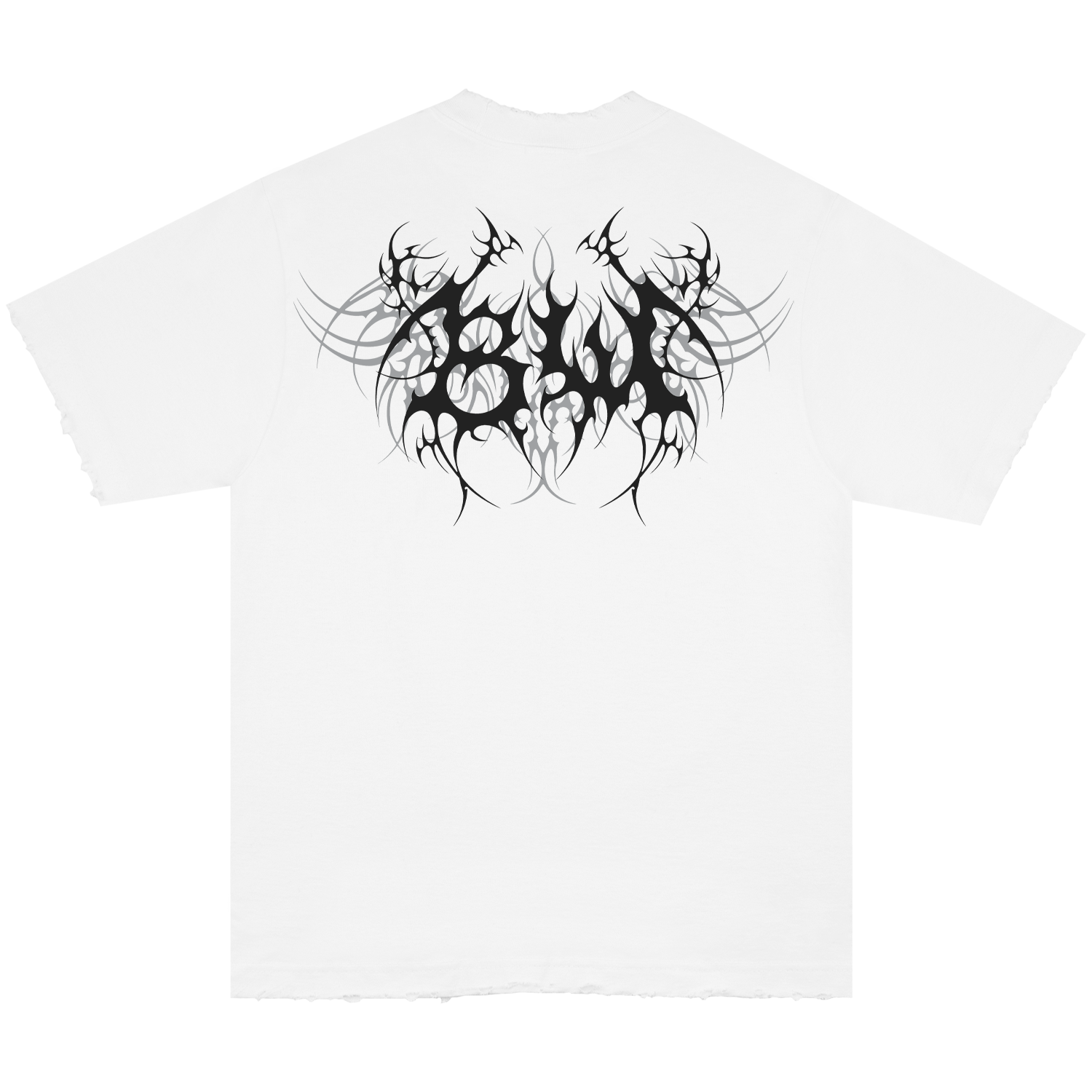 TRIBAL 8W DISTRESSED TEE WHITE