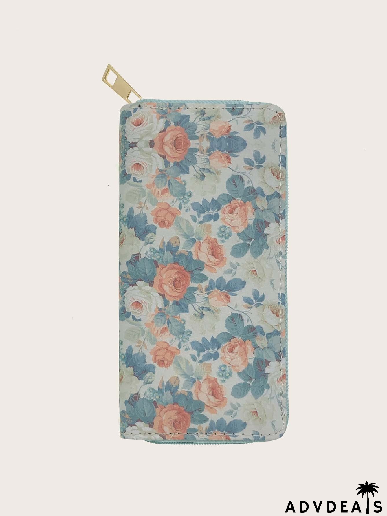 Floral Graphic Long Wallet