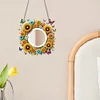 (US Local) DIY Sunflower Butterfly Hanging Mirror Diamond Art Kits Wall Door Decor