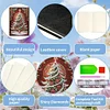 (US Local)Christmas Tree Special Shaped Diamond Painting Journal Notebook for Adults