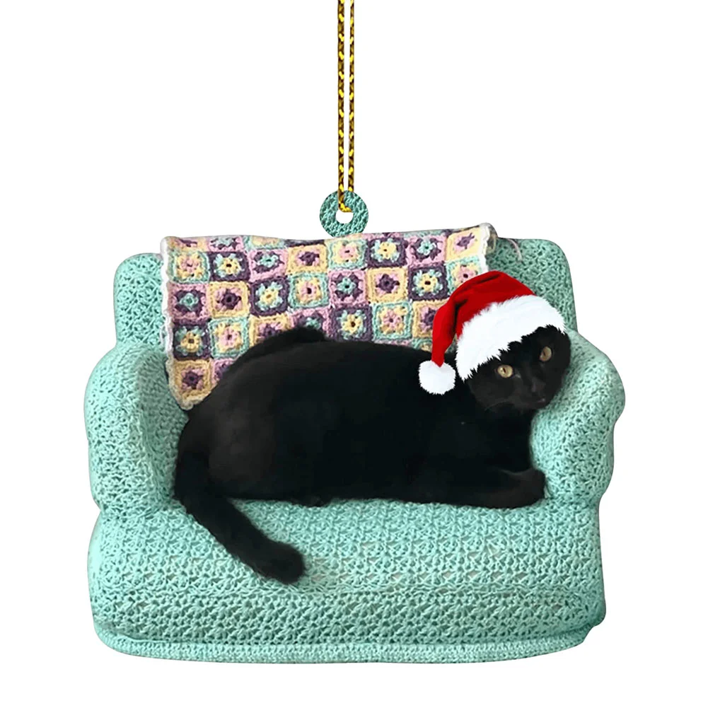 Xmas Tree Hanging Animal Pendants Cute Christmas Decorations for Cat/Dog Lover