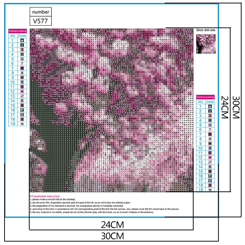 Diamond Painting - Full Round Drill - Cherry Tree(30*30cm)