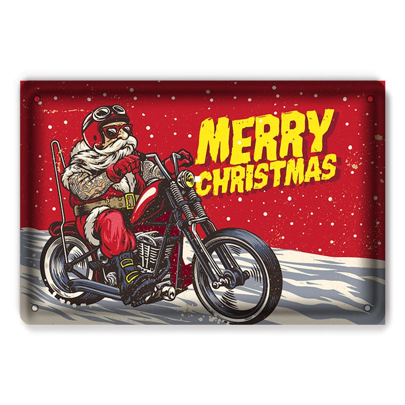 Christmas Cute Christmas Tree Santa Claus Letter Iron Holiday Party Festival Hanging Ornaments