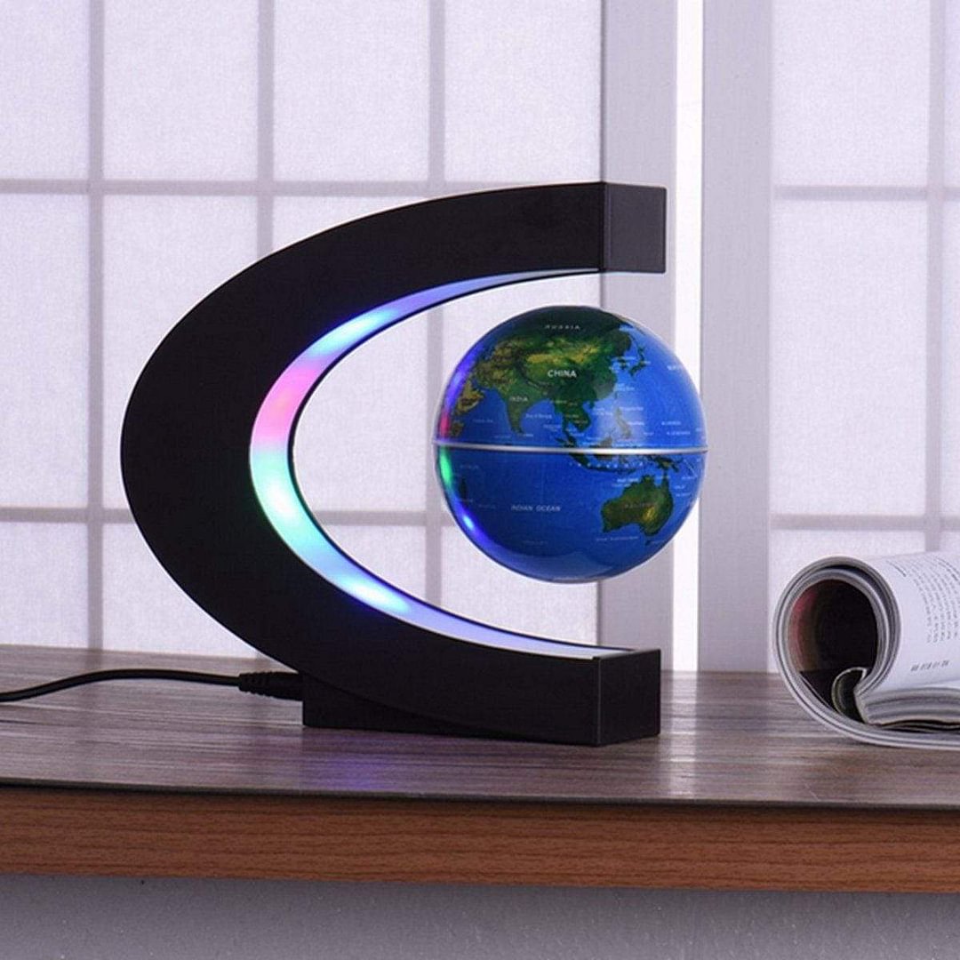 The World Map  LED Floating Globe Lamp - vzzhome