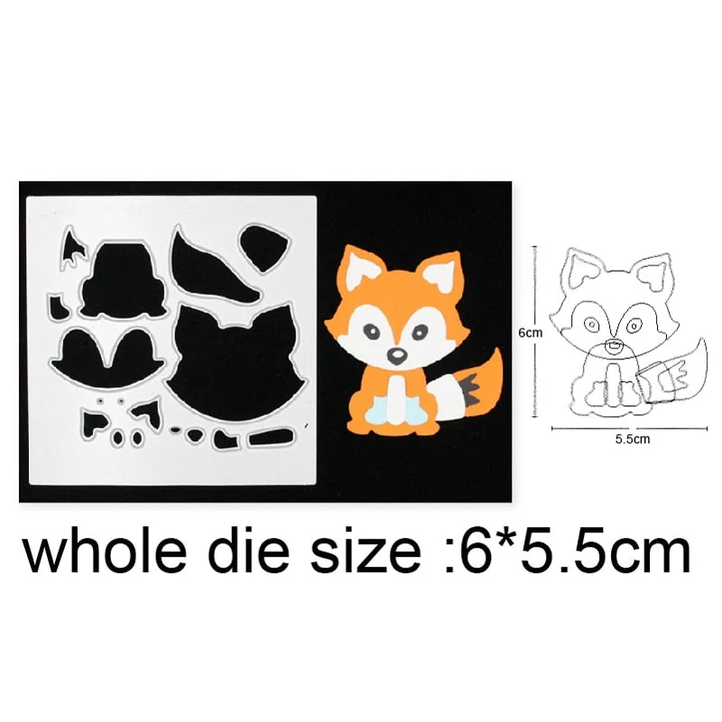 Fox Bear Owl Craft Dies Metal Cutting Dies Cut Die Mold Cat Catching Butterfly Scrapbooking Dies Paper Knife Mould Blade Punch