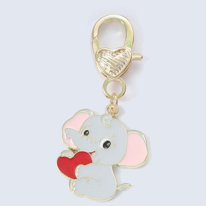 Cute Minimalist Elephant Metal Unisex Keychain