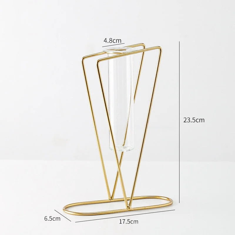 Nordic Simple Flower Stand Iron Frame Vase Simple Family Flower Rack Bottle Ornament Christmas Decoration Pot Holder jarrones