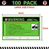 Chivertion 100 Pack Parking Violation Stickers Tow Warning Stickers, 5 x 8 Inch Hard to Remove You are Illegally Parked No Parking Warning Labels, Fluorescent Green Multi Reasons Car Notice Labels