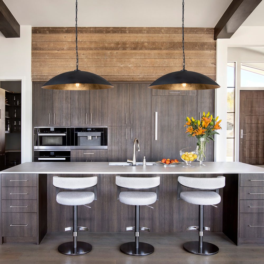 Industrial Saucer Oversized Dome Pendant Light