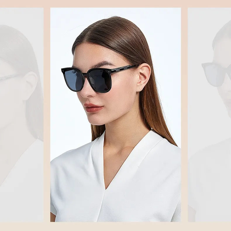 Folding Sunglasses Polarized Sunglasses Fashion Ultra Light TR Two Tone Folding Sunglasses-vocosishoes
