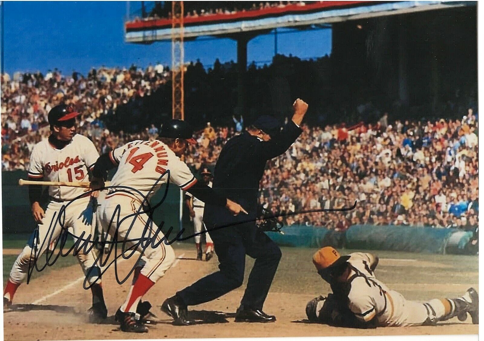 DAVEY JOHNSON BALTIMORE ORIOLES RARE SIGNED Photo Poster painting