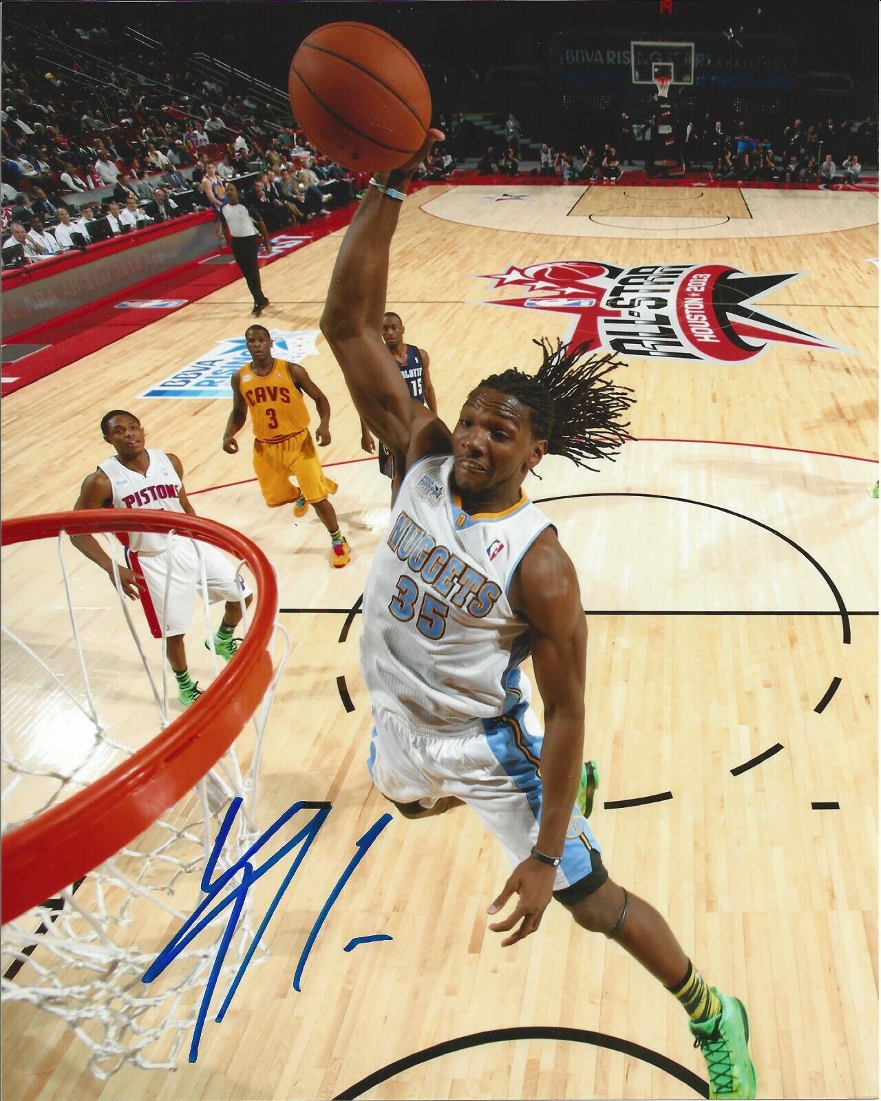 Kenneth Faried Autographed 8x10 Denver NuggetsB161