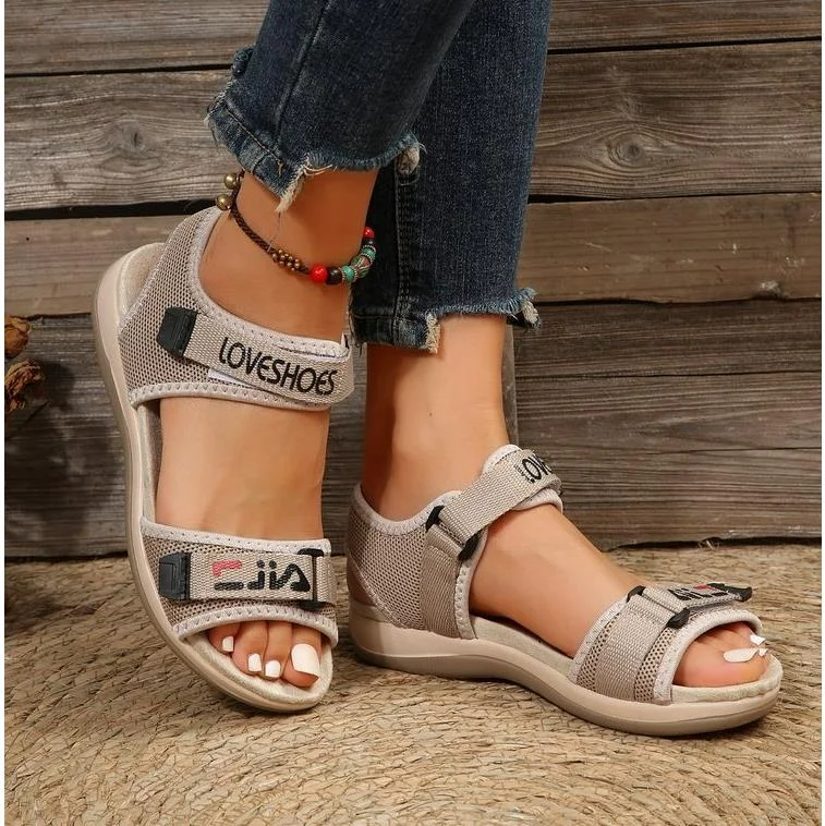 Qengg Flats Women Sport Sandals Summer Casual Shoes Fashion Slippers Mesh Walking Running Beach Shoes Trend Femme Zapatos