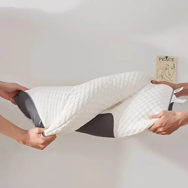 1pc knitted pillow with cervical neck protection sleep massage pillow insert household pillow moisture absorbing breathable antibacterial bedding pillow suitable for living room bedroom home decoration details 2
