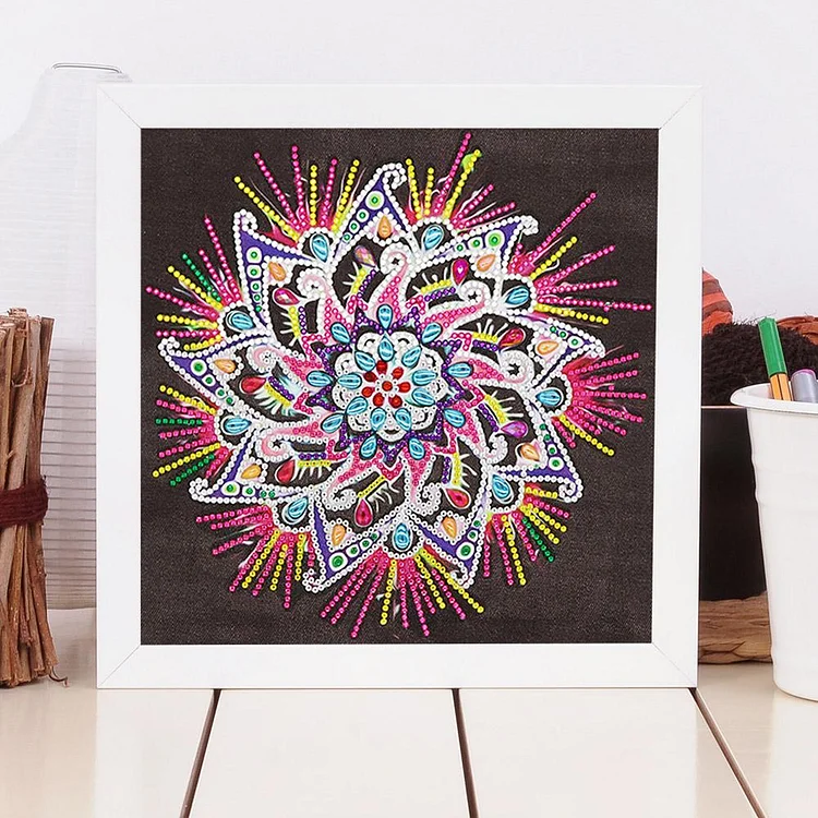 Partial Special-Shaped Diamond Painting - Mandala 30*30CM