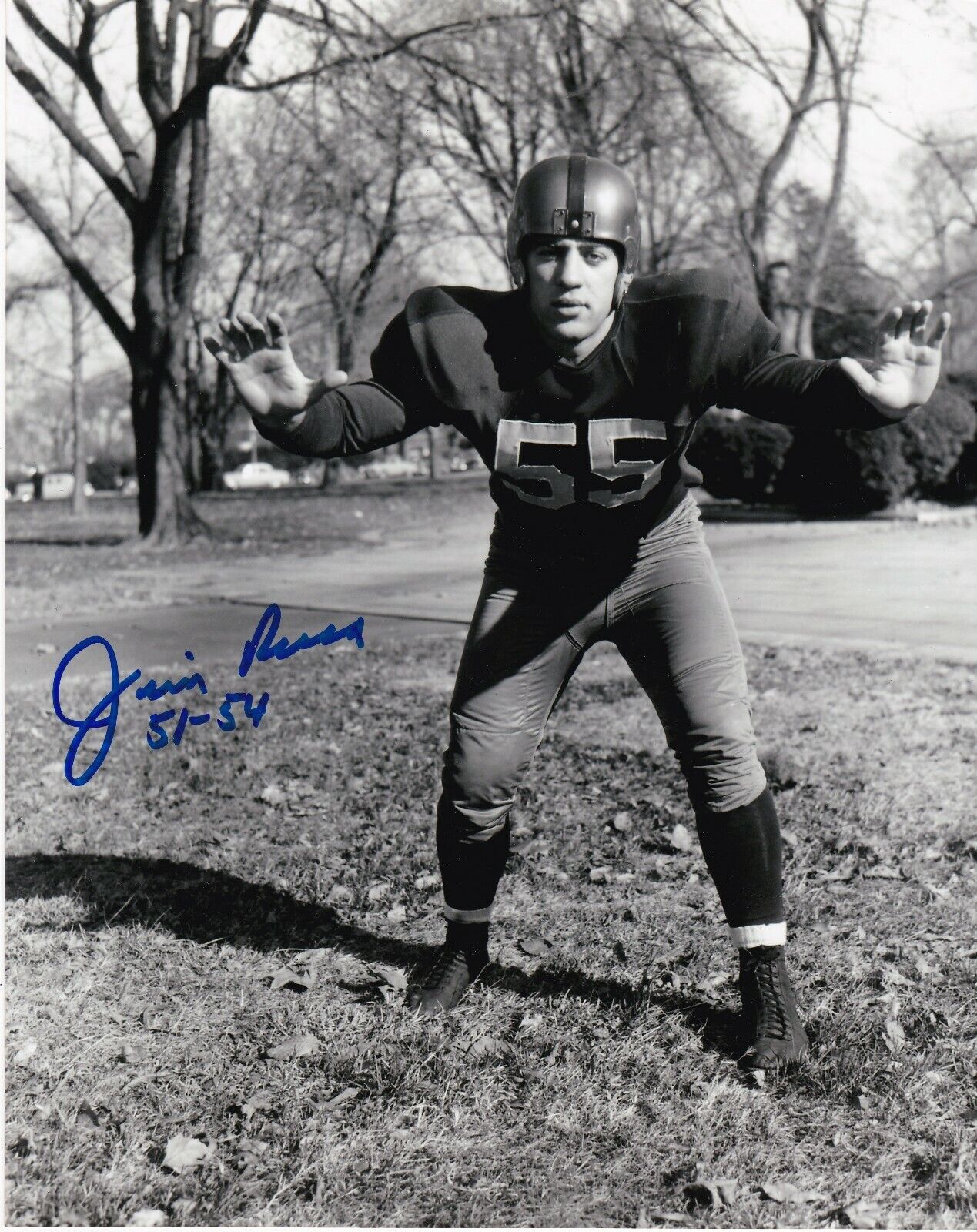 JIM RICCA WASHINGTON REDSKINS ACTION SIGNED 8x10